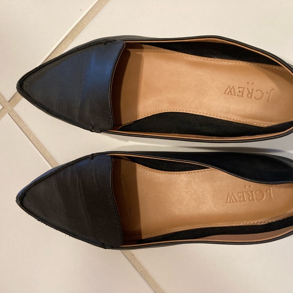 Classic Black Leather Flats - Size 9.5